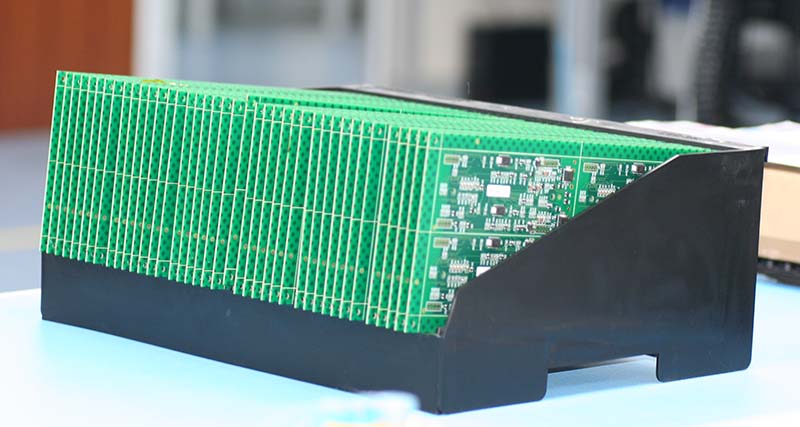 Multiple electronic printed circuit board in stack