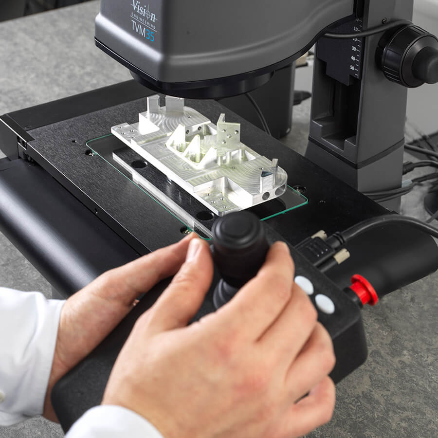 Plastic part measurement with TVM measuring microscope