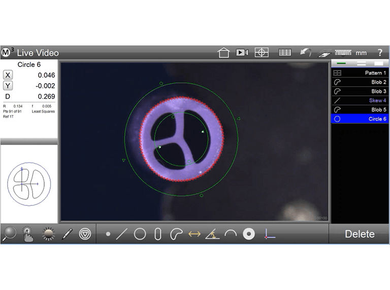 Multi-lumen tubing measurement with M3 software