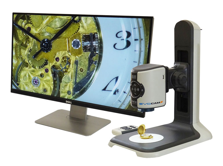 watch component inspection using EVO-Cam-II digital microscope
