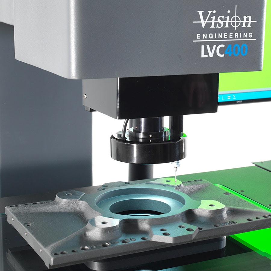 LVC400 video measuring system measuring large metal component