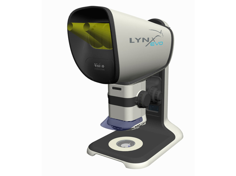 Lynx EVO stereo microscope using Dynascope eyepiece-less technology