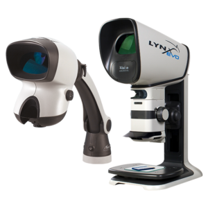 Eyepiece-less microscope category banner, Mantis Elite and Lynx EVO