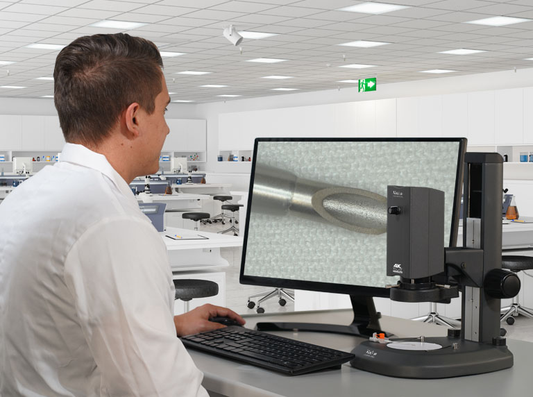 Makrolite 4k UHD digital microscope medical device inspection
