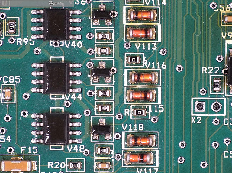 PCB board close up