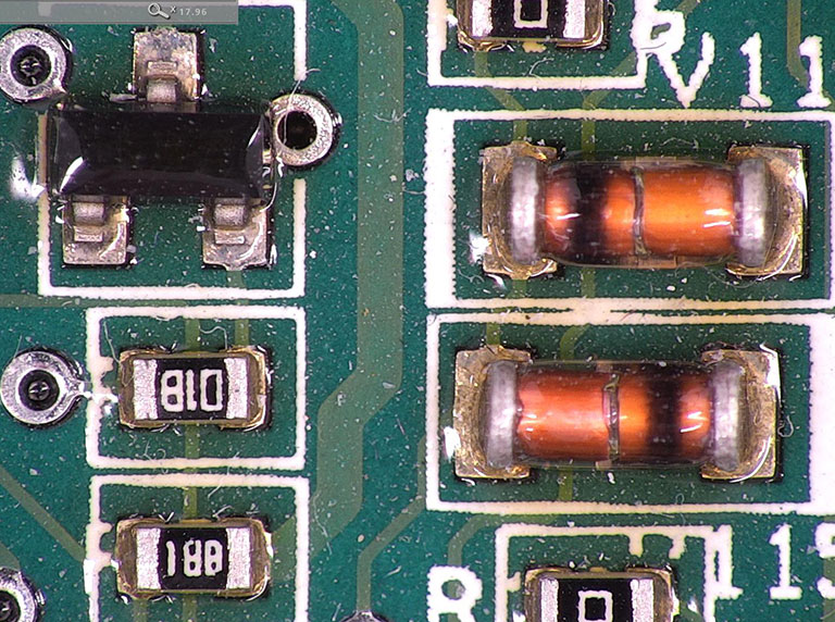 Part of PCB magnified
