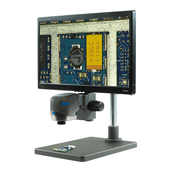 VE Cam digital microscope with monitor on stand