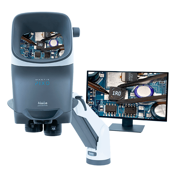 Mantis eyepiece-less stereo microscope