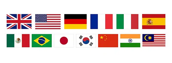 Country flags banner