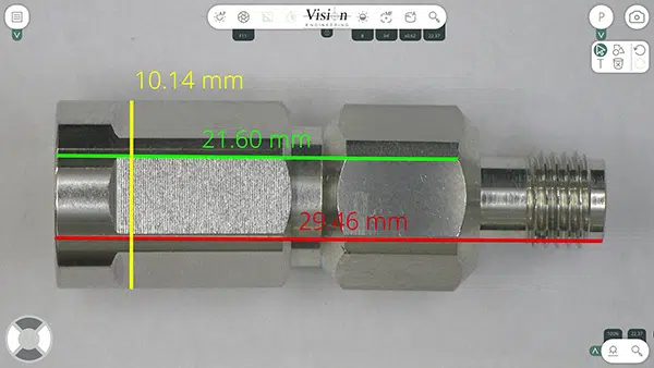 AURA-SS-Measurement-Connector-600×338 Measurements on a metal component